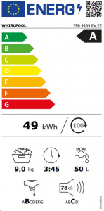 Whirlpool FFB 9469 BV EE elöltöltős mosógép fehér